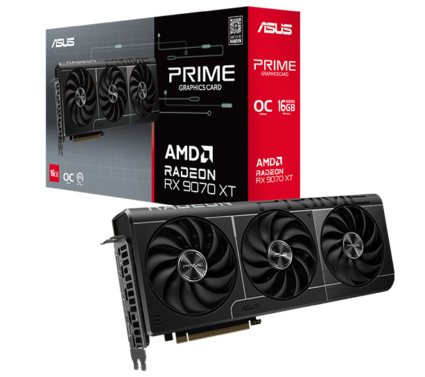 Radeon RX 9070 XT ASUS PRIME 16GB OCモデル ASUS Radeon RX 9070 XT Prime OC 16GB GPU - 90YV0L71-M0NA00 | CCL