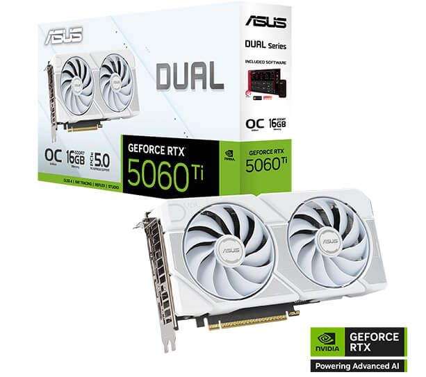 ASUS GeForce RTX 5060 Ti Dual OC 16GB GPU - 90YV0MH6-M0NA00 | CCL