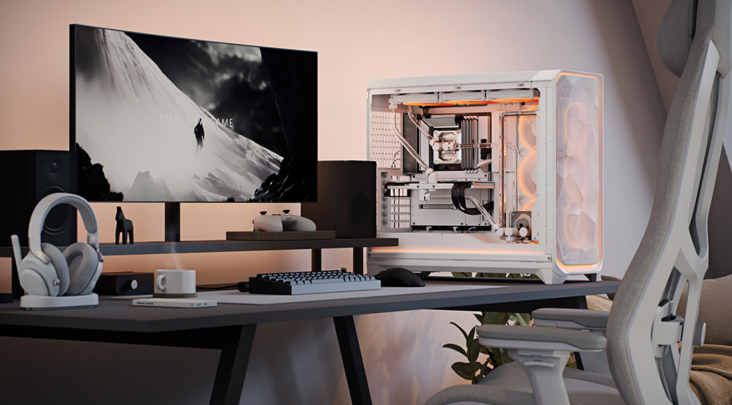 Fractal Meshify 3 XL Ambience Pro RGB E-ATX Gaming Case in White