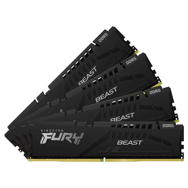 Kingston FURY Beast 128GB DDR5 Desktop Kit in Black, 4 x