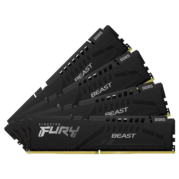 Kingston FURY Beast 128GB DDR5 Desktop Kit in Black, 4 x 32GB