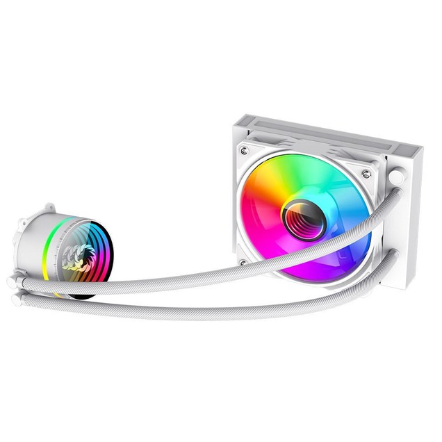 GameMax Iceburg 120mm AIO ARGB CPU Water Cooler - White