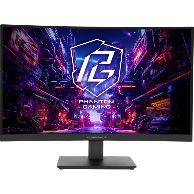 ASRock   27" Curved Gaming Monitor - VA, 180Hz, 1ms, Speakers, HDMI, DP
