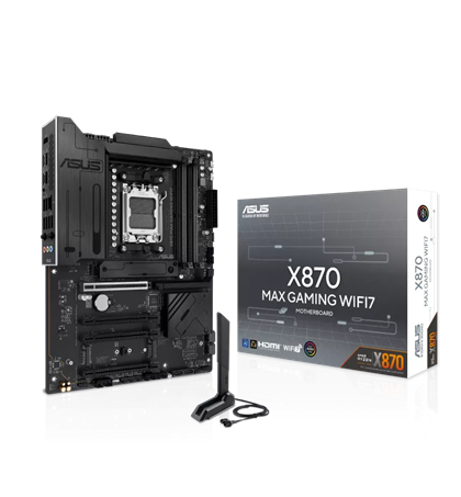 ASUS X870 MAX GAMING WIFI7 ATX Motherboard for AMD Socket AM5 CPUs