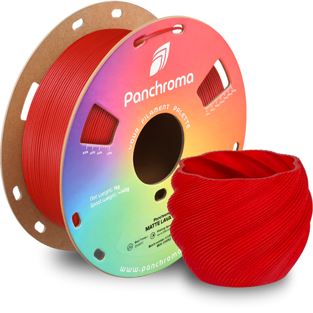Panchroma PLA 3D Filament Matte Lava Red