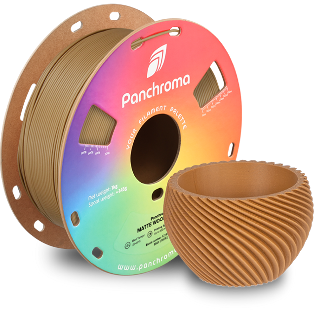 Panchroma PLA 3D FIlament Matte Wood Brown