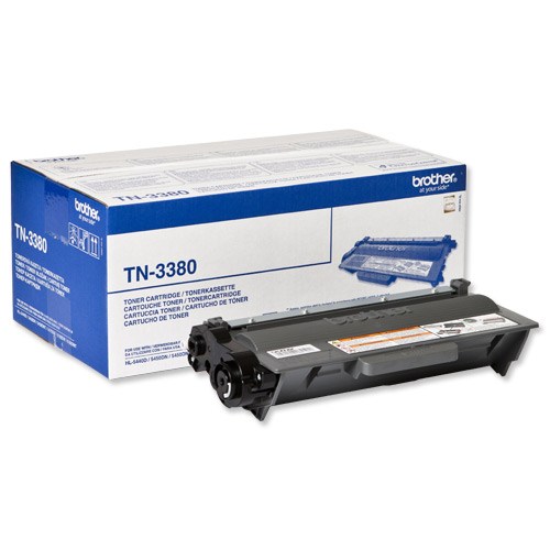 Brother TN-3380 (Yield: 8,000 Pages) Black Toner Cartridge Pack of 2