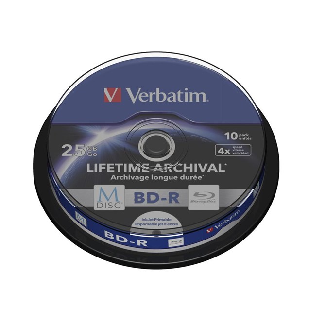 Verbatim M-Disc 25GB BD-R 4x Spindle (10 Pack)