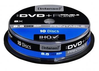 Intenso DVD+R 8x DL Printable  10pk Spindle