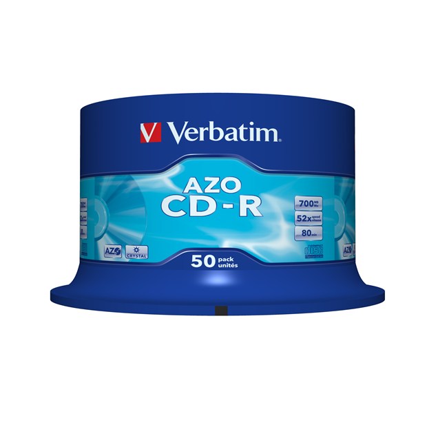 Verbatim CD-R 700MB 80 Minute 52x Crystal Super AZO