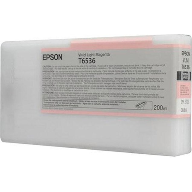Epson T6536 UltraChrome K3 Ink Cartridge - 200ml (Vivid Light Magenta)