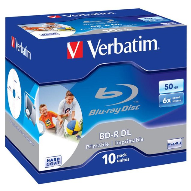 Verbatim 50GB BD-R 6x Jewel Case (10 Pack) Wide Printable