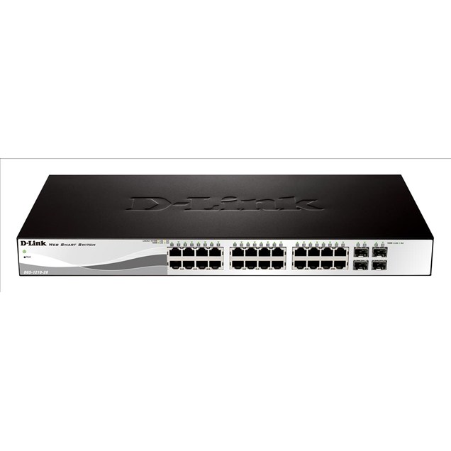 D-Link DGS-1210-28P 28-port Gigabit Smart PoE Switch with 4 SFP Ports