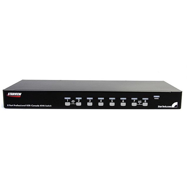 StarTech.com 8-Port (1U) Rackmount USB KVM Switch with On Screen Display (OSD)