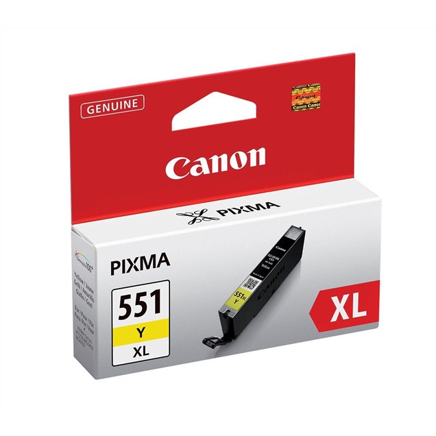 Canon CLI-551YXL (Yield: 685 Pages) High Yield Yellow Ink Cartridge