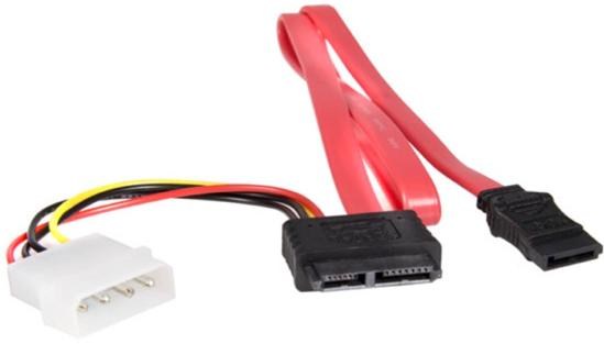 StarTech.com (20 inch) Slimline SATA to SATA with LP4 Power Cable Adaptor