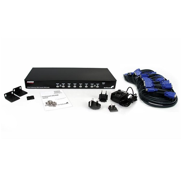 StarTech.com 8-port (1U) Rackmount USB KVM Switch with On Screen Display (OSD)