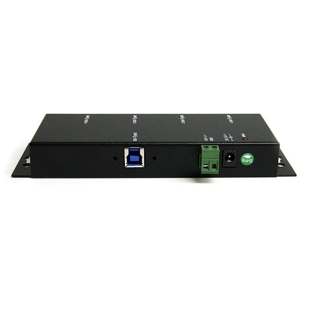 StarTech.com Mountable 4 Port Rugged Industrial SuperSpeed USB 3.0 Hub (Black)