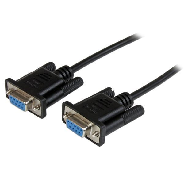 StarTech.com (1m) DB9 RS232 Serial Null Modem Cable F/F - Black 