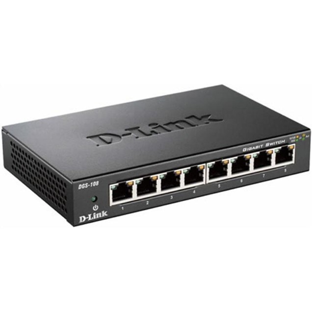 DLink DGS-108 8-Port Gigabit Mini Switch 
