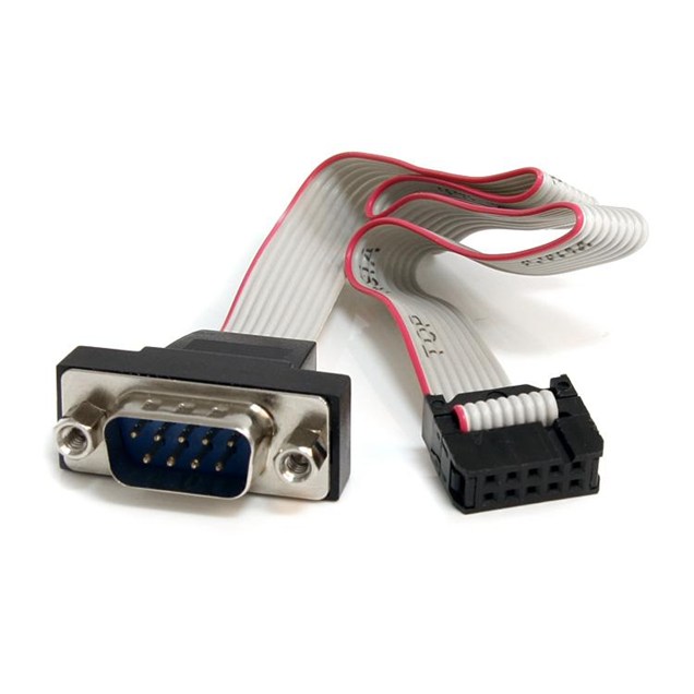 StarTech.com 16 inch 9-pin Serial Male to 10-pin Motherboard Header Panel Mount Cable