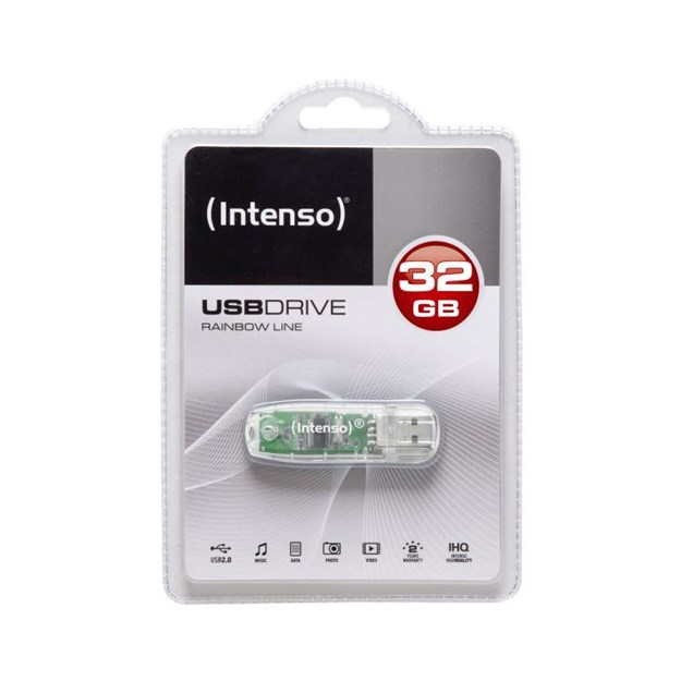 32GB Intenso Rainbow Line USB 2.0 Flash Drive
