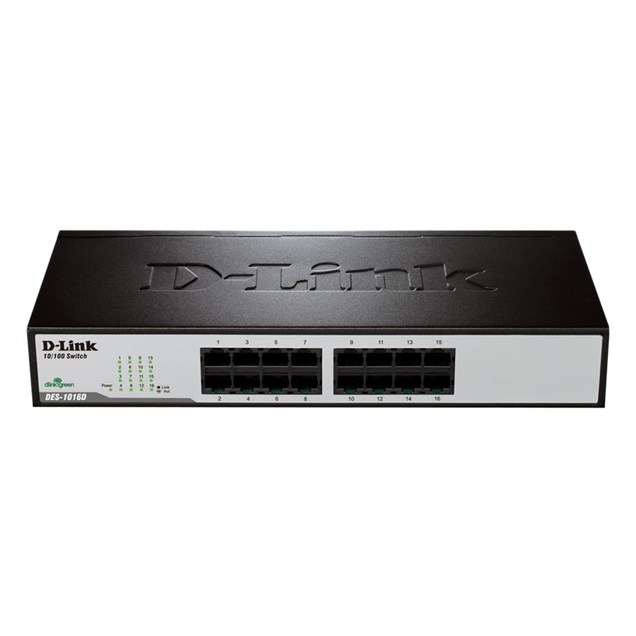 DLink DES-1016D 16-Port 100 Mbps Desktop Switch 