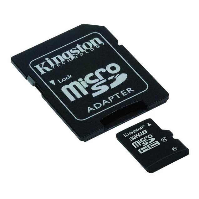 Kingston 32GB microSDHC UHS-I Class 10 Memory Card with Adaptor