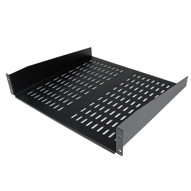 StarTech 2U 16 inch Universal Vented Rack Mount Cantilever Shelf Fixed Server Rack Cabinet Shelf