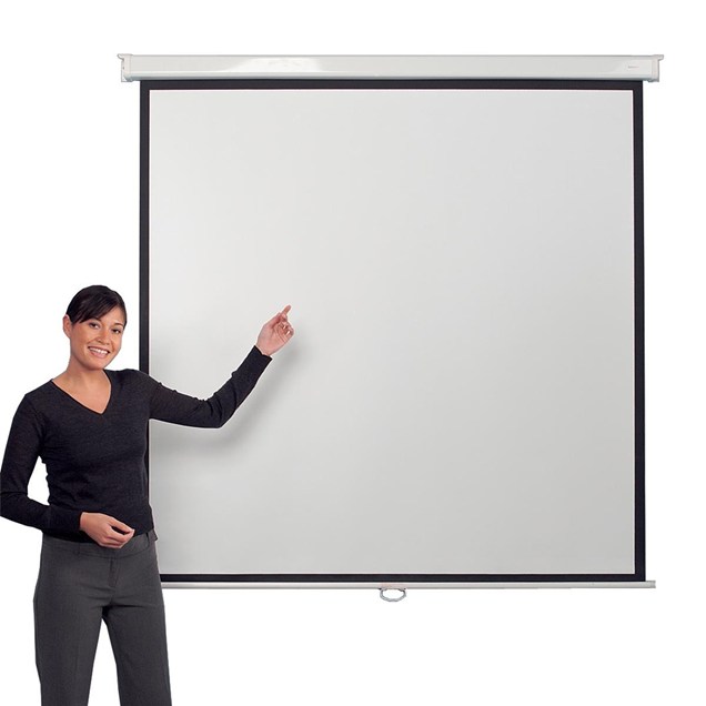 Metroplan Eyeline (1800mmx1800mm) Square 1:1 Presenter Wall Projection Screen (White)