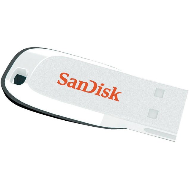 SanDisk (16GB) Cruzer Blade USB Flash Drive (White)