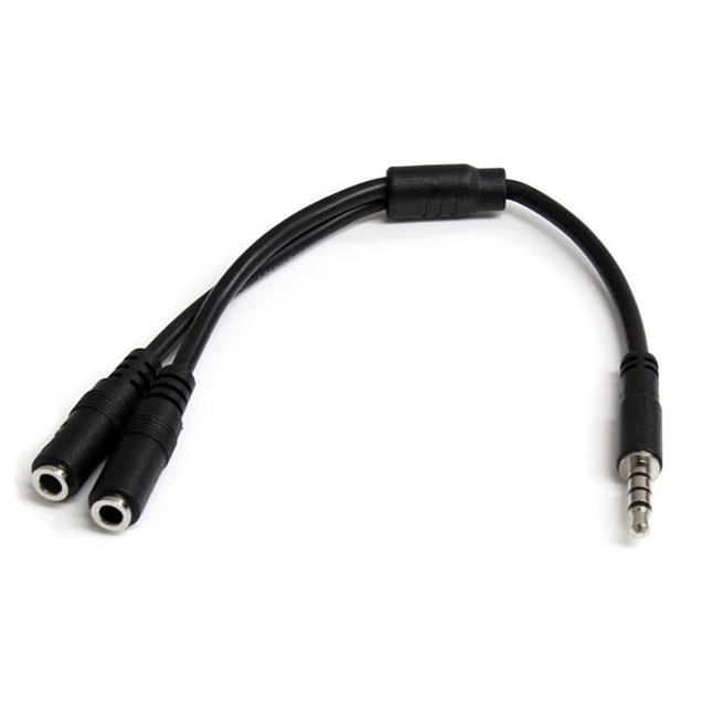 StarTech.com 3.5mm 4-pin to 2 x 3-pin 3.5mm Headset Adaptor - M/F