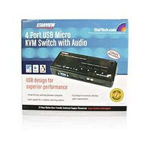 StarTech.com  SV411KUSB - KVM / audio switch - USB - 4 ports - 1 local user