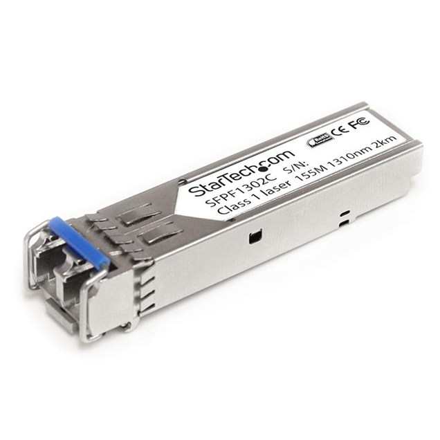 StarTech.com 100Mbps Fiber SFP Transceiver Module 100BASE-FX, MM LC, DDM, Cisco Compliant (2km)