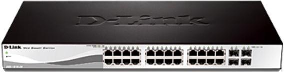 D-Link DGS-1210-24P 24-port Gigabit Smart PoE Switch with 4 SFP Ports