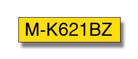 Brother P-touch M-K621BZ (9mm x 8m) Black on Yellow Non Laminated Labelling Tape