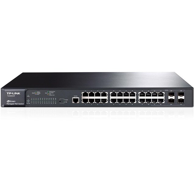 TP-Link JetStream 24-Port Gigabit PoE Rackmount Switch 