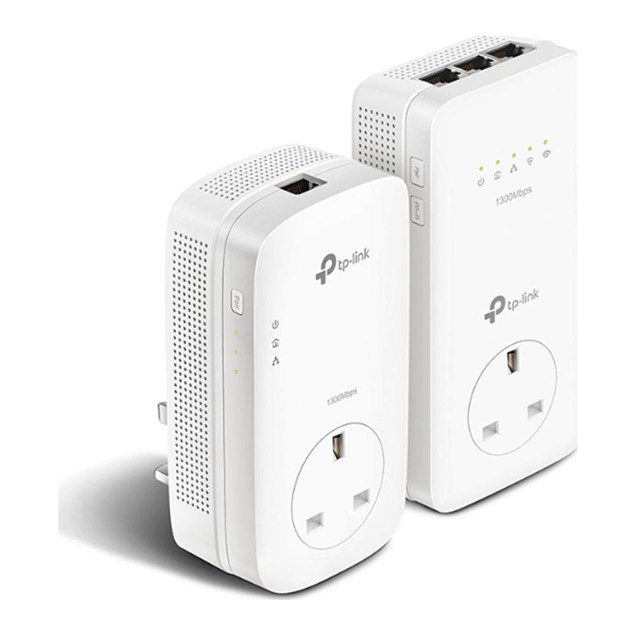 TP-Link AV1300 TL-WPA8630P 1300Mbps Gigabit Passthrough Powerline AC Wi-Fi Kit (White) - V2.0
