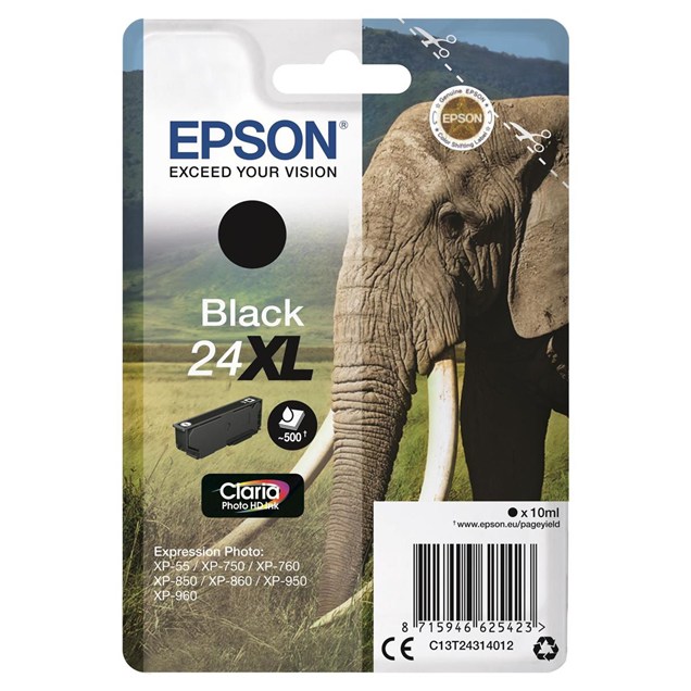 Epson Elephant 24XL High Capacity Black Ink Cartridge