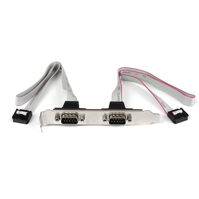 StarTech.com 2 Port 16 inch DB9 Serial Port Bracket to 10 Pin Header