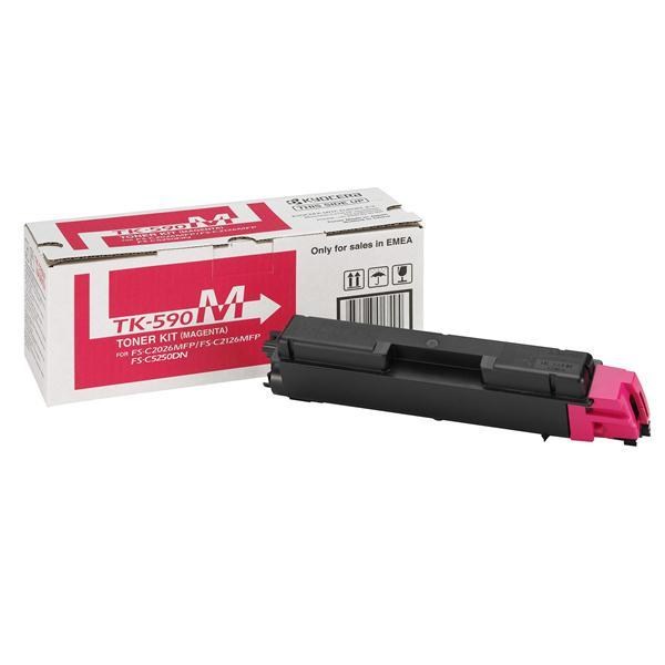 Kyocera TK-590M Magenta (Yield 5,000 pages) Microfine Toner Cartridge for FS-C2026MFP/FS-C2126MFP