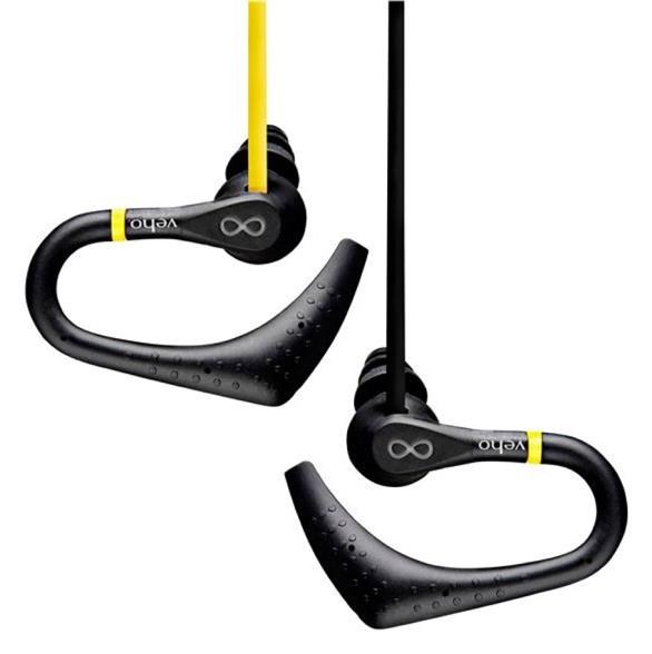 Veho ZS-2 Water Resistant Sports Earphones - Yellow/Black