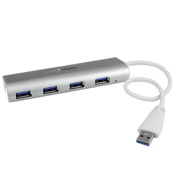 StarTech.com 4 Port USB Hub Aluminum Compact USB 3.0 Hub For Mac
