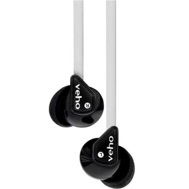Veho Z-1 Stereo Noise Isolating Earphones (Black/White)