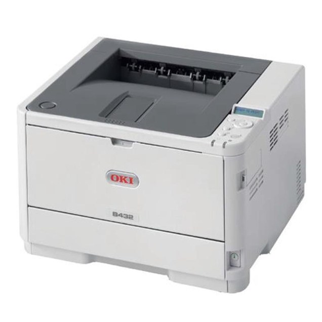 OKI B432dn (A4) Mono Laser Printer (Networked, Duplex) 512MB 1200x1200 dpi 40ppm 350-Sheets USB/Ethernet (PS3 Emulation, PCL5e, PCL6 (XL), EPSON FX, IBM ProPrinter, XPS, PDF v1.7) White