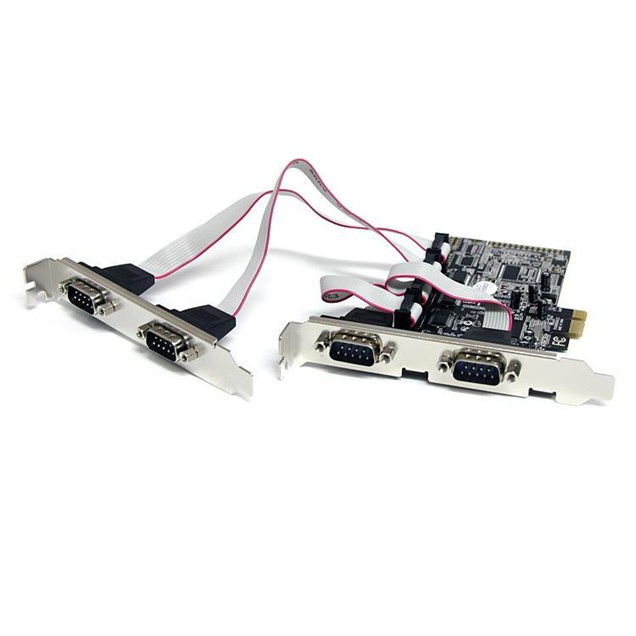 StarTech.com PEX4S553 4 Port PCI Express Card RS232 Serial Adaptor Card with 16550 UART