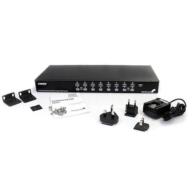 StarTech.com 16-Port (1U) Rack Mount USB KVM Switch with OSD