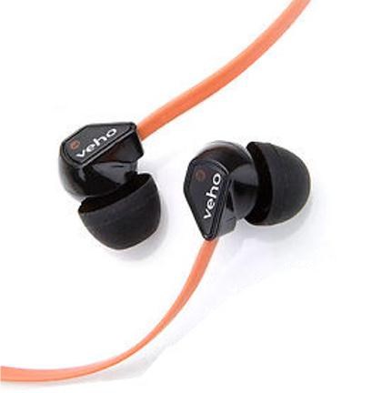 Veho Z-1 Stereo Noise Isolating Earphones (Black/Orange)