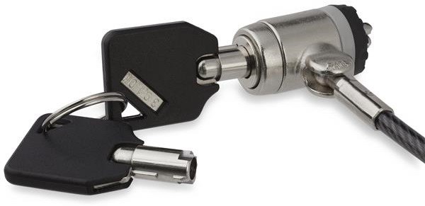 StarTech 2m Keyed Cable Lock for Laptops - Push-to-Lock Button