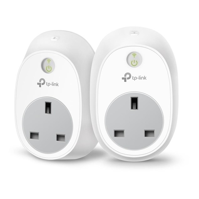 TP-Link HS100 Kasa Smart Wi-Fi Plug 2.4GHz 802.11b/g/n (White) Pack of 2